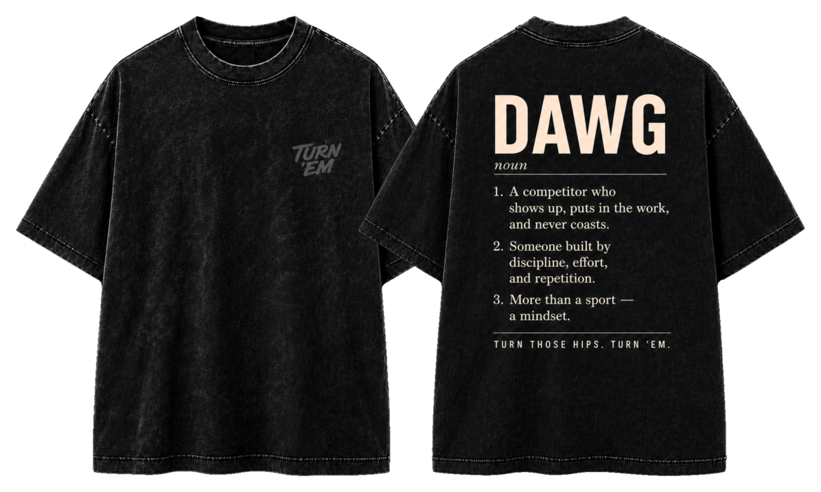 DAWG Definition vintage black tee front and back