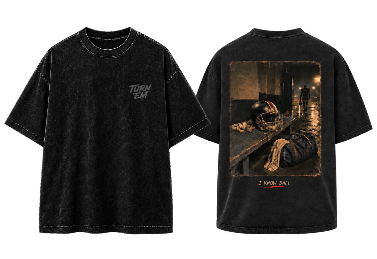 I Know Ball vintage black tee front and back